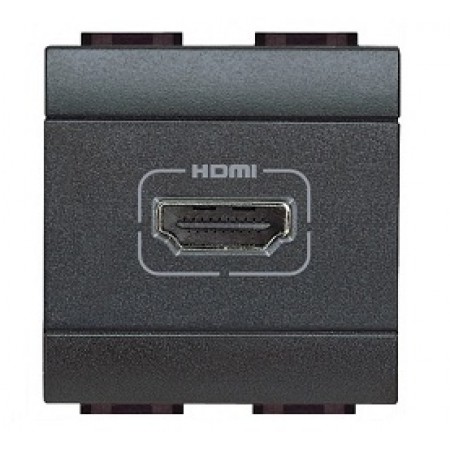 Priza video HDMI 1 modul Antracit Bticino Living Light Priza video HDMI 1 modul Antracit Bticino Living Light